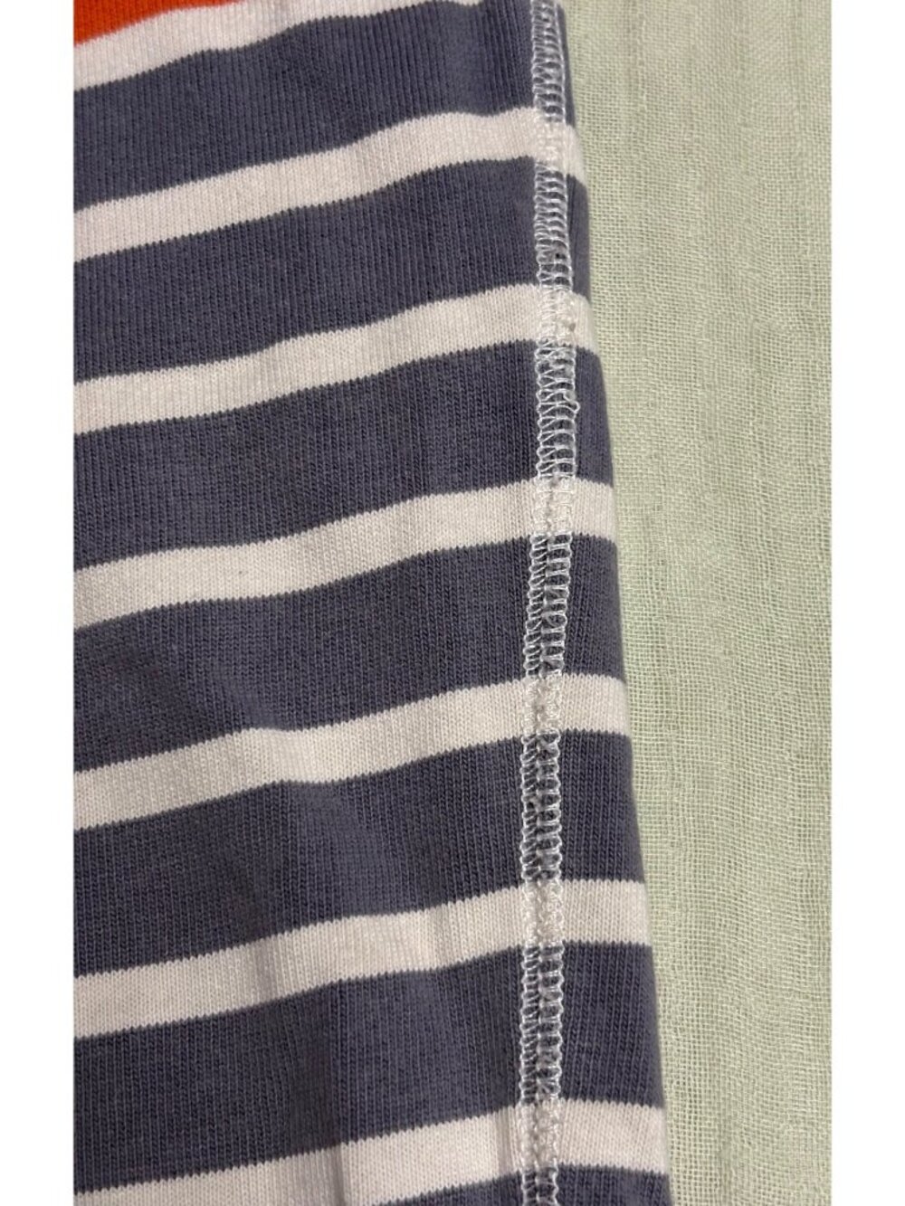 Mini Boden Boys Striped Shorts (Baggies) Orange & Grey Size 7Y Casual Elastic Wa - Picture 3 of 8